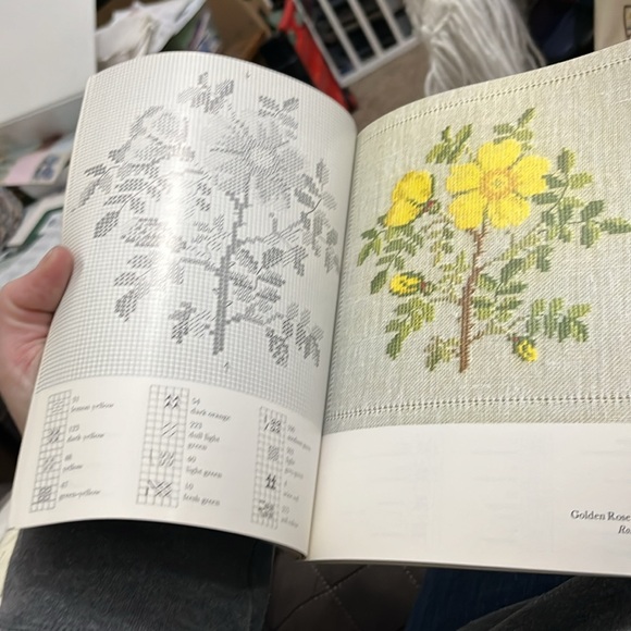 Cross-Stitch Patterns In Color Paperback Book, Designs by Greda Bengtsson, green - Picture 3 of 4